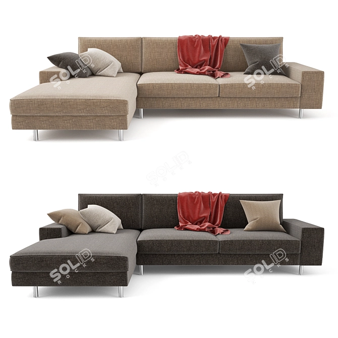 Modern Sectional Sofa Set 3D model image 2