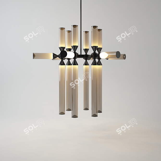 Modern Style Castle Chandelier 3D model image 1