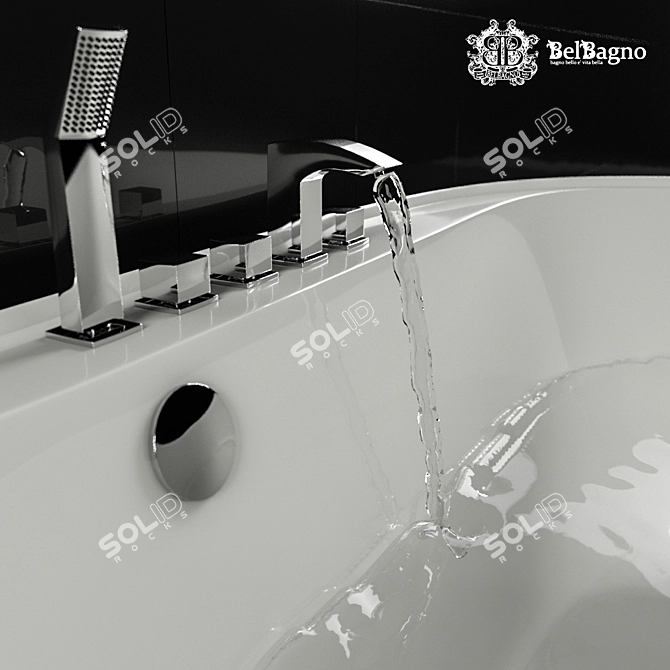 Luxury BelBagno BB14 Bathtub 3D model image 2