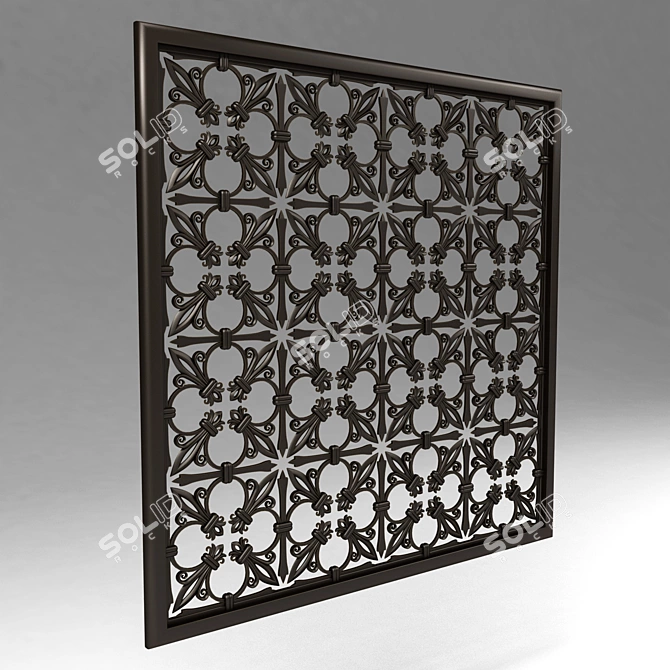 Elegant Window Grilles 3D model image 2