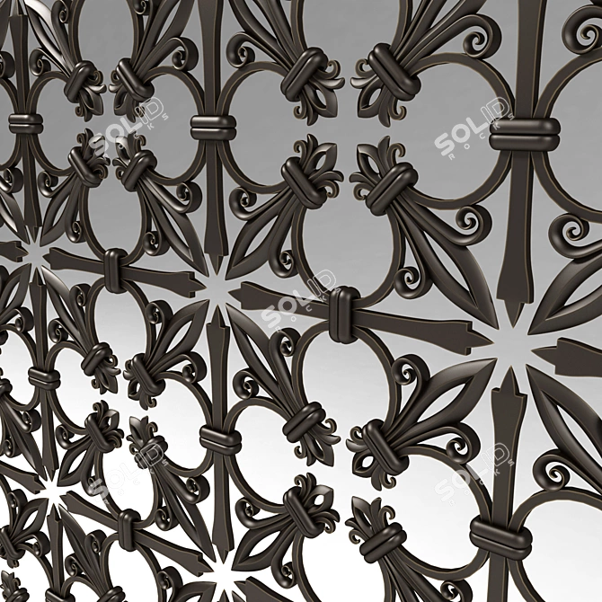 Elegant Window Grilles 3D model image 3