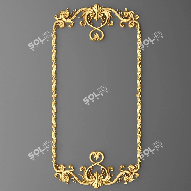 Elegant Stucco Frame 3D model image 1