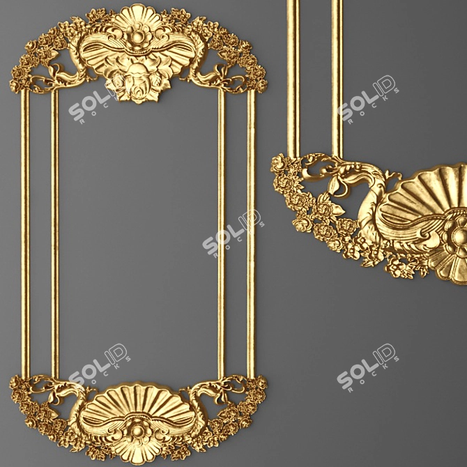 Elegant Stucco Frame 3D model image 1