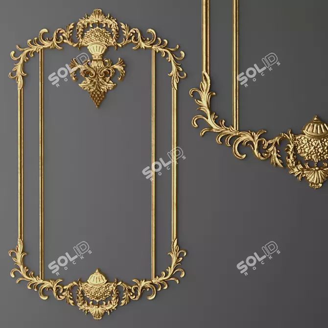 Elegant Stucco Frame 3D model image 1