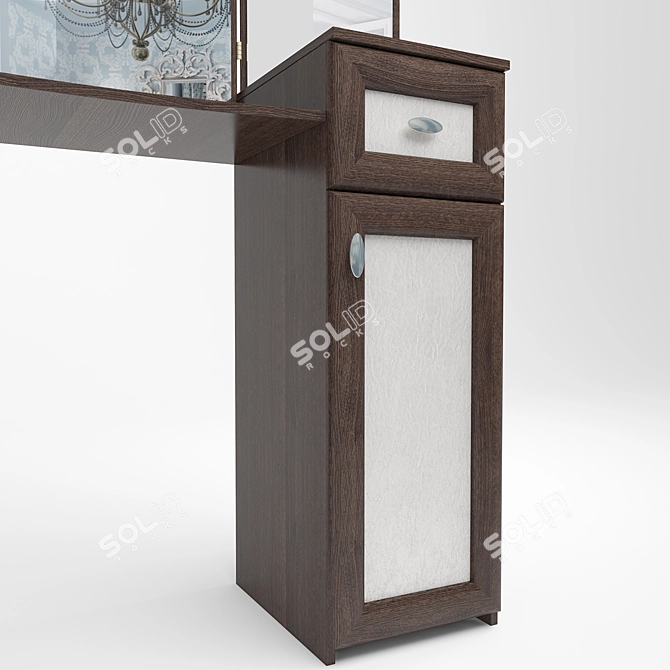 Elegant Venge Wood Dressing Table 3D model image 2