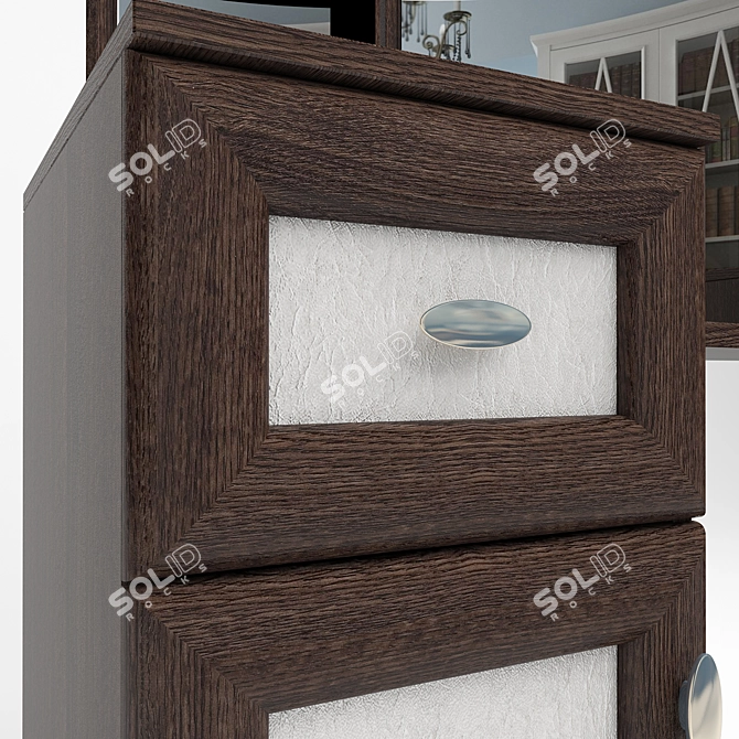 Elegant Venge Wood Dressing Table 3D model image 3