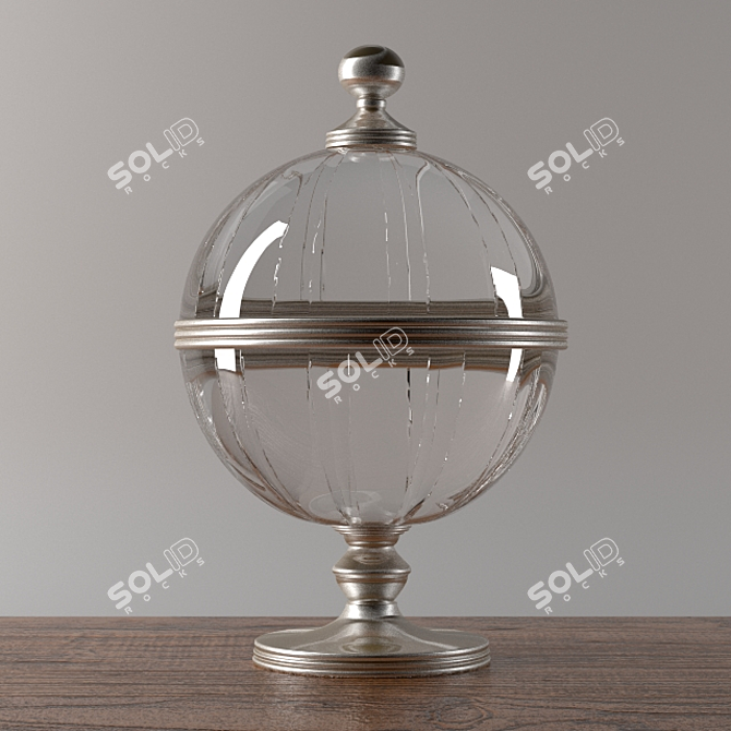 Elegant Glass Jar: Versatile and Stylish 3D model image 1