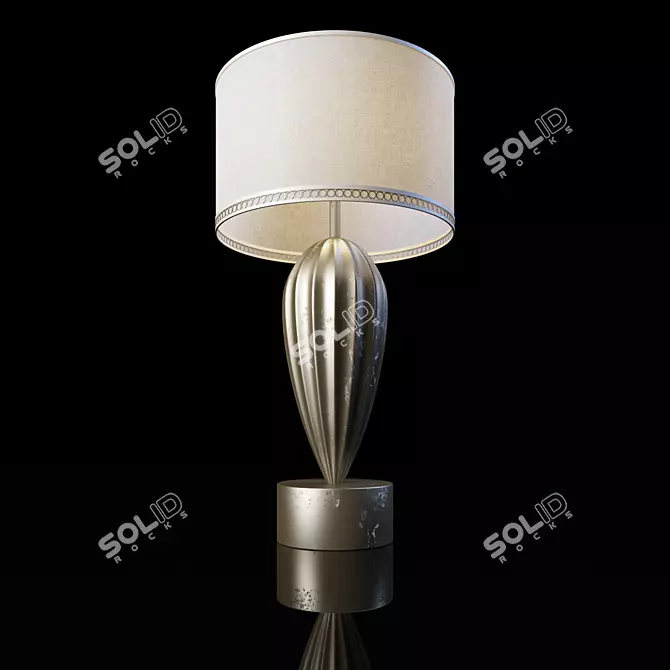 Title: Elegant Allegretto Gold Art Lamp 3D model image 1