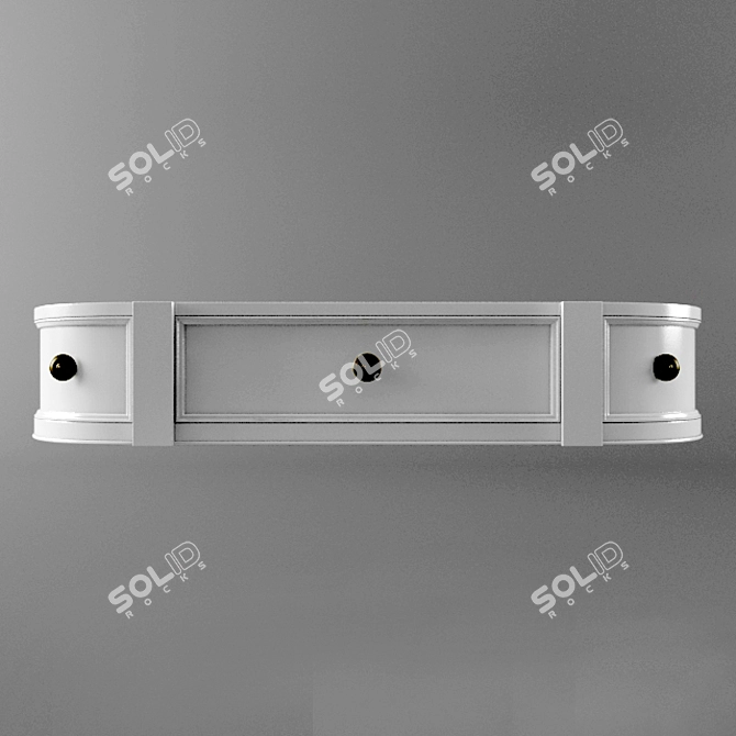 Classic V-Ray Console with Pre-Set Materials 3D model image 1