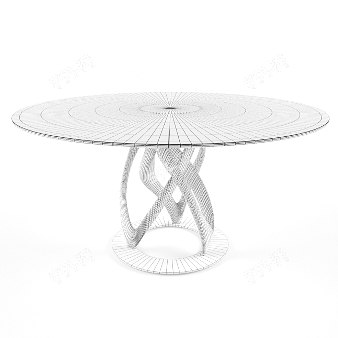 Elegant Porada Ifinity Tondo Table 3D model image 2