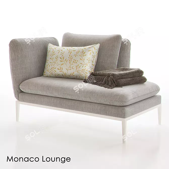 Monaco Chaise Lounge  Elegant and Inviting 3D model image 1