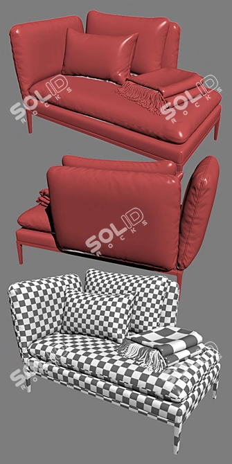 Monaco Chaise Lounge  Elegant and Inviting 3D model image 3