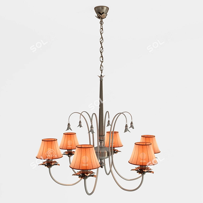 Baga 1039: Adjustable Turbosmooth Chandelier 3D model image 1