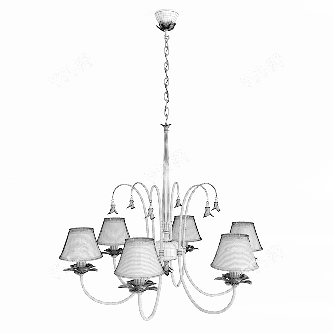 Baga 1039: Adjustable Turbosmooth Chandelier 3D model image 2