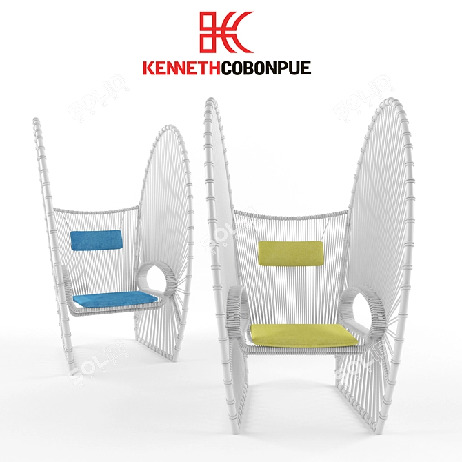 Kenneth Cobonpue Papillon Armchair 3D model image 1