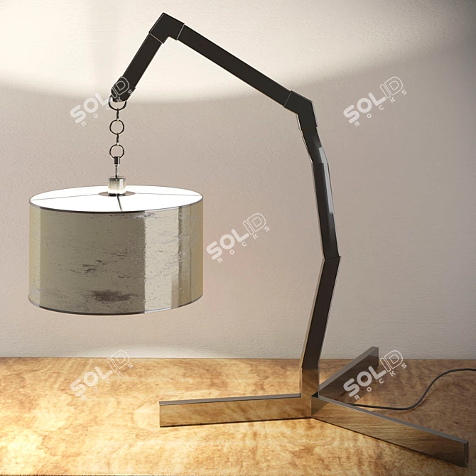 Vintage Copper Table Lamp 3D model image 1