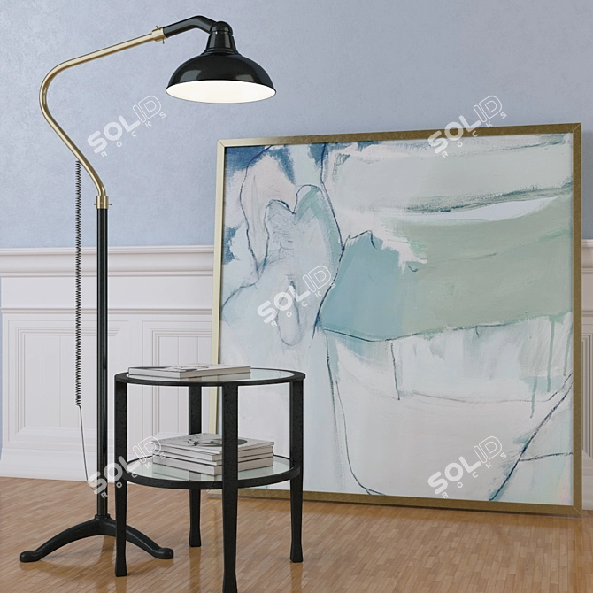 Elegant Windsor Floor Lamp 3D model image 1