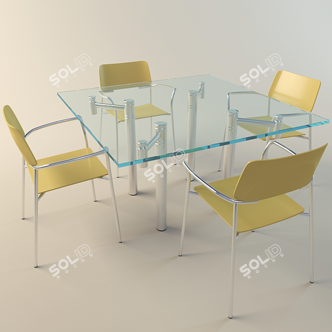 Sleek Tech Furniture 3D model image 1