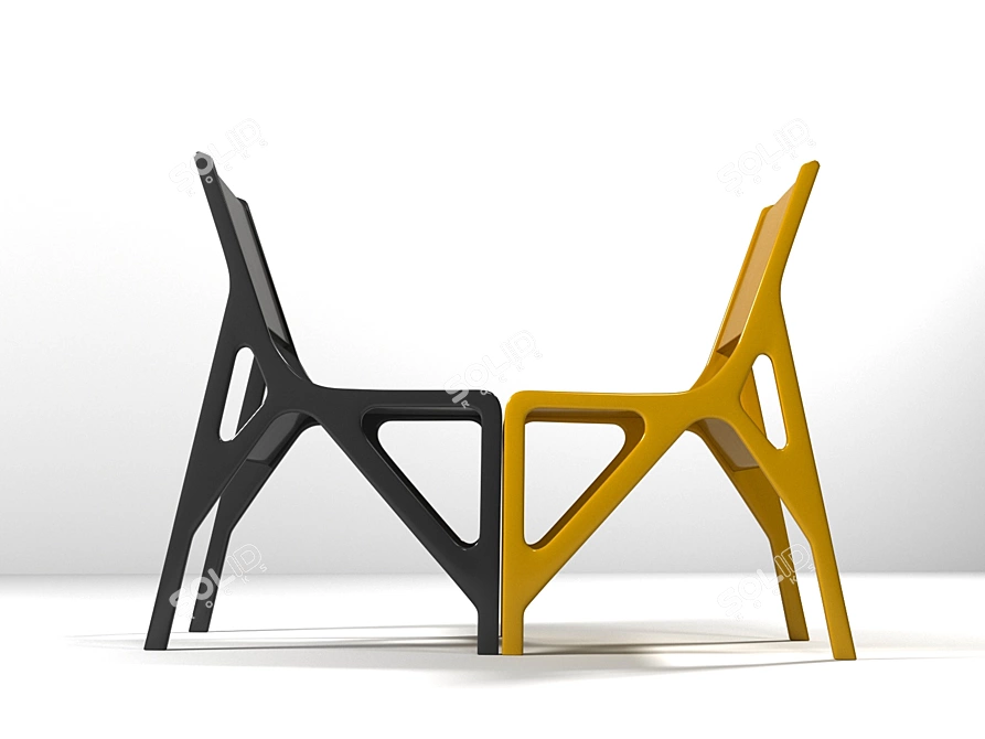 Turkish Naifdesign Mono Chair 3D model image 2