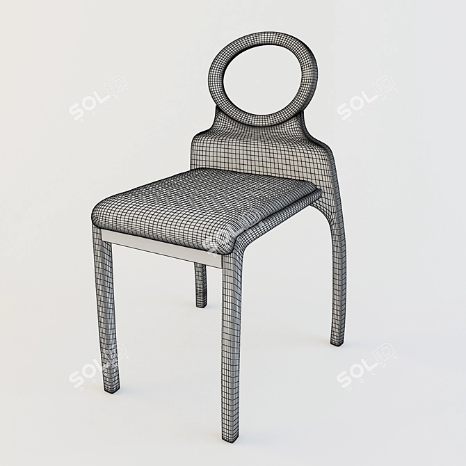 FAMEG A-1202 Chair: Solid Beech, Upholstered Seat, Multiple Color Options 3D model image 2