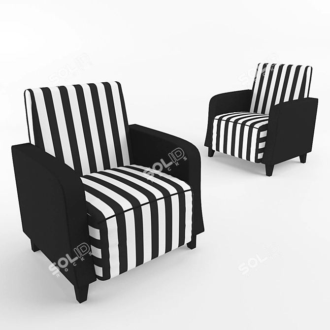 Euromebel Styl Barutti Accent Chair 3D model image 1