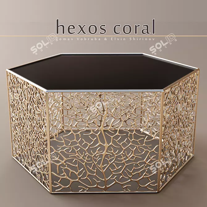Hexos Coral Coffee Table 3D model image 1