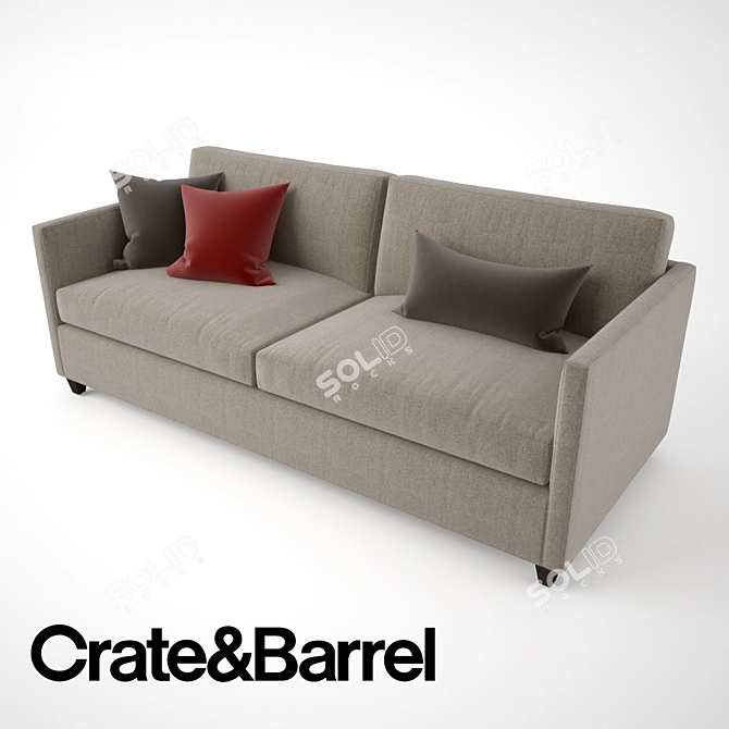 Modern Minimalist Sofa | Dryden Apartment Design 3D model image 1