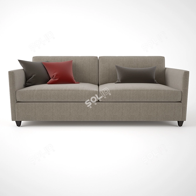 Modern Minimalist Sofa | Dryden Apartment Design 3D model image 2