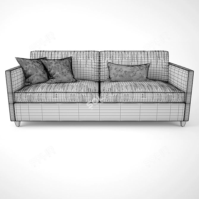 Modern Minimalist Sofa | Dryden Apartment Design 3D model image 3