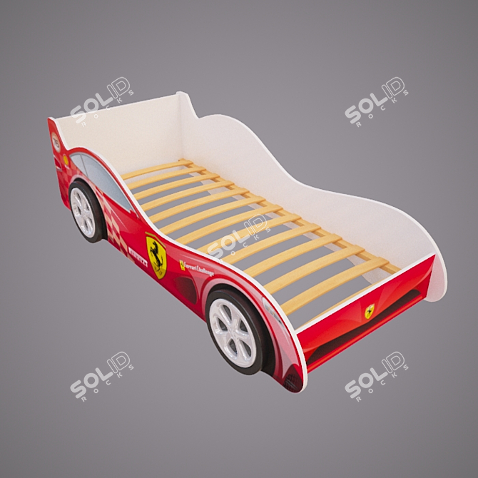 Kids' Cars Beds - Vibrant and Comfortable 3D model image 2