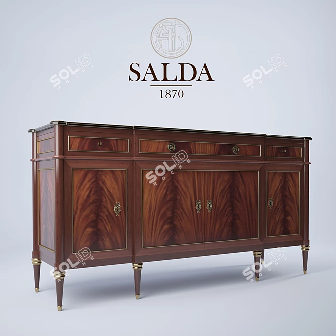 Elegant Chest of Drawers for Modern Spaces 3D model image 1