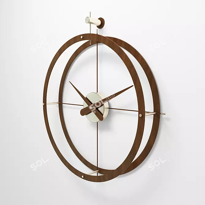 Sleek EN PUNTO Clock - Spain 3D model image 1