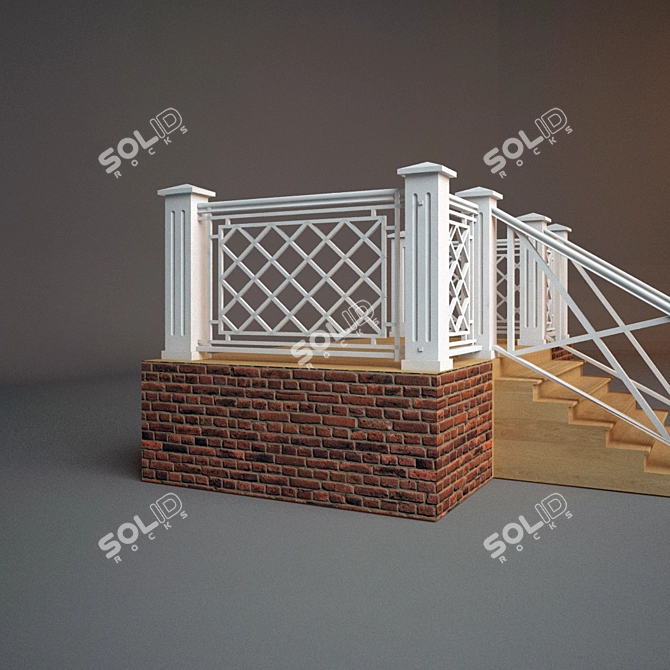 Outdoor Haven: Covered Porch 3D model image 2