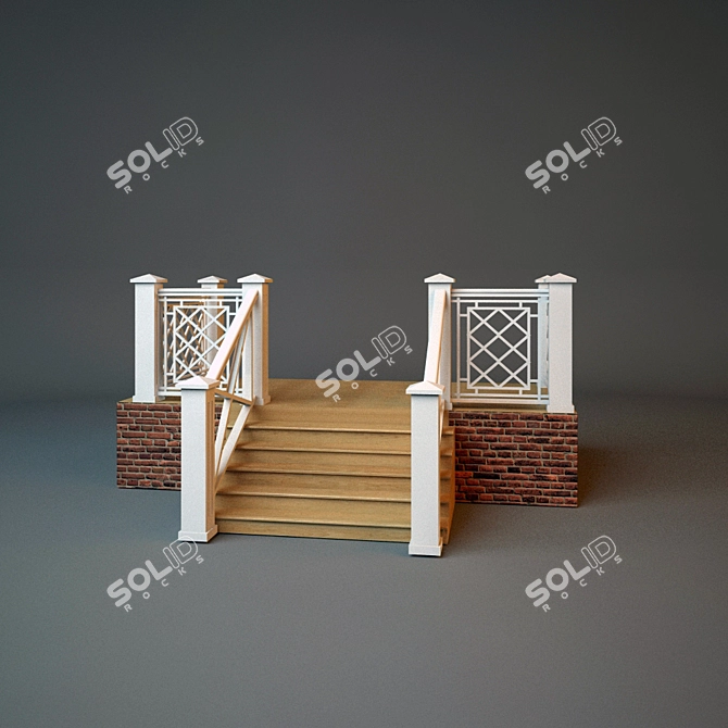 Outdoor Haven: Covered Porch 3D model image 3