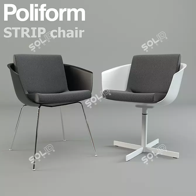 Poliform STRIP Chair: Elegant and Realistic 3D Model 3D model image 1