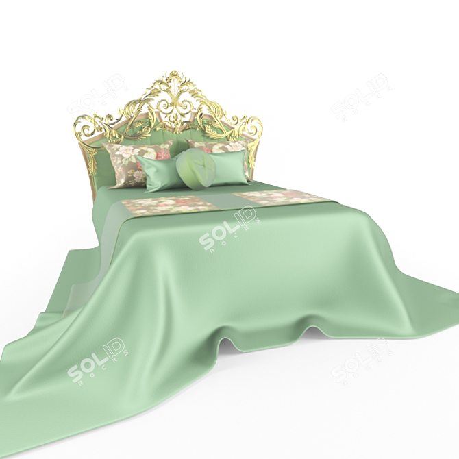 Elegant Jadore Bed: Luxurious Comfort 3D model image 1