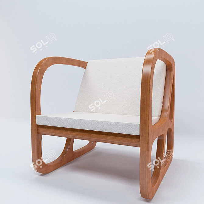Sleek and Stylish Seat 3D model image 1