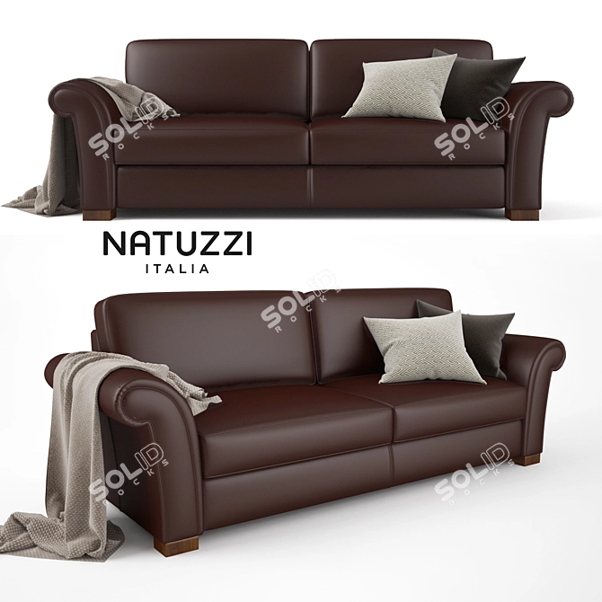 Title: Natuzzi Inga Sofa: Exquisite Comfort 3D model image 1