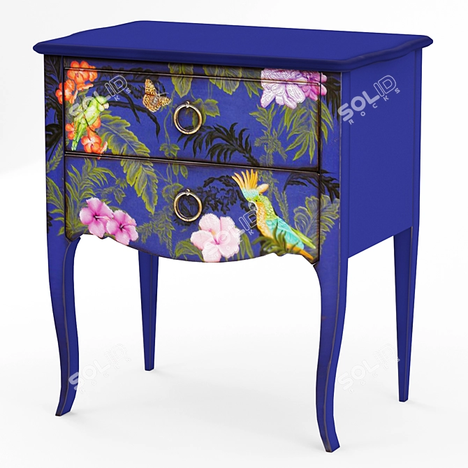 Elegant Textured UW Desk 3D model image 1