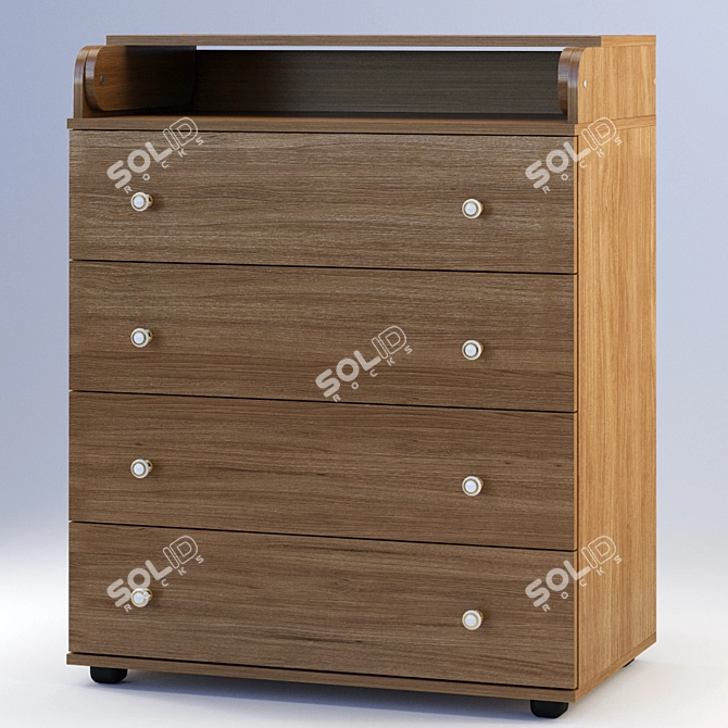 "Umka" Changing Table: Stylish and Functional 3D model image 1