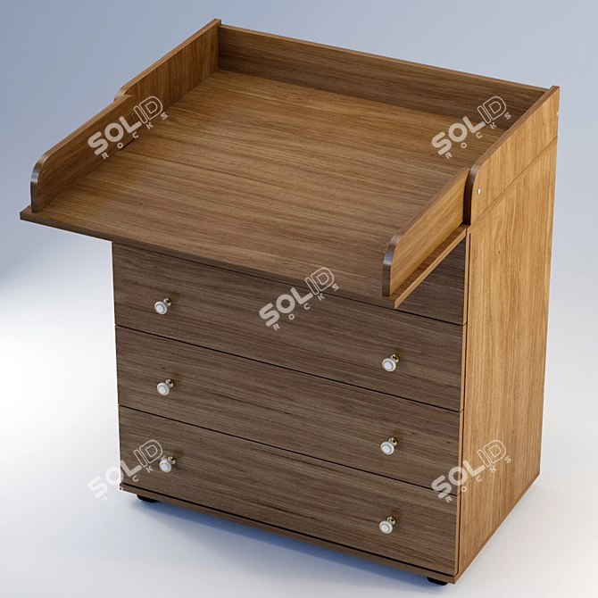 "Umka" Changing Table: Stylish and Functional 3D model image 3