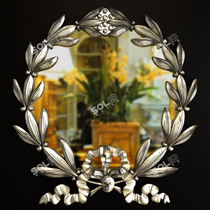 Elegant Vintage Mirror Frame 3D model image 1