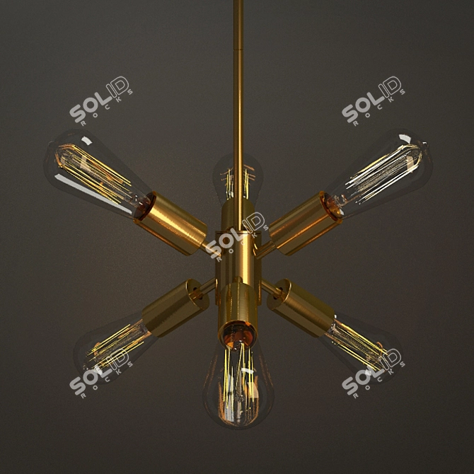 Contemporary Mobile Chandelier 3D model image 1