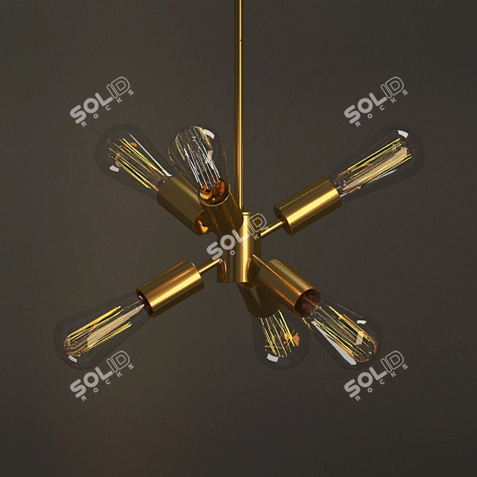 Contemporary Mobile Chandelier 3D model image 2