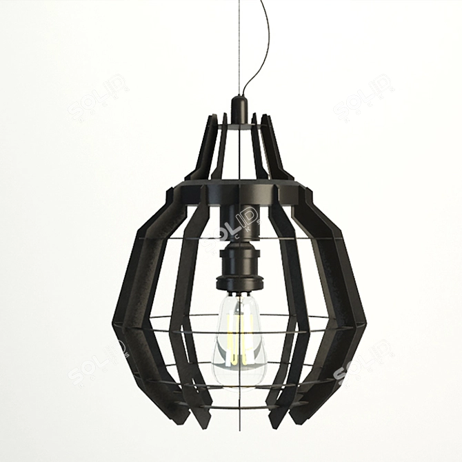 Elegant Cage Pendant Bras 3D model image 2