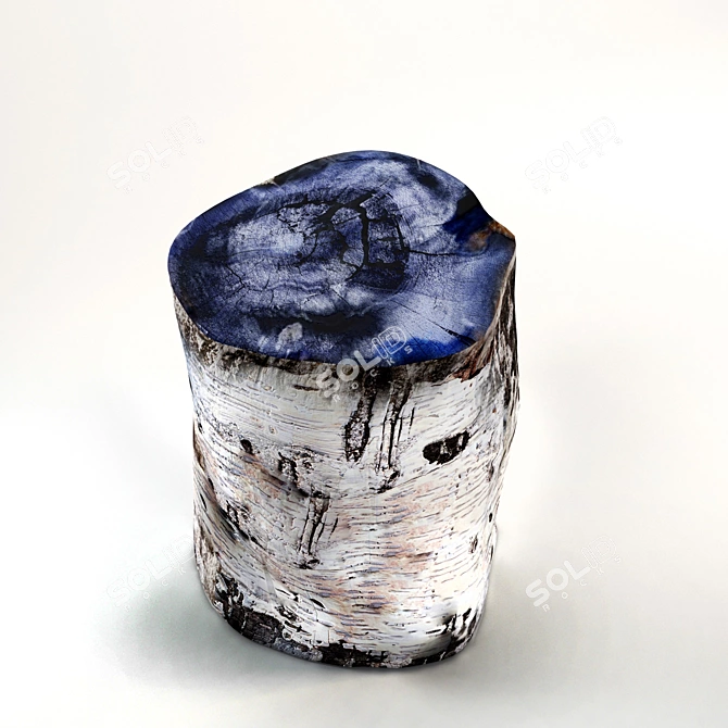 Sleek Birch Trunk Table 3D model image 1