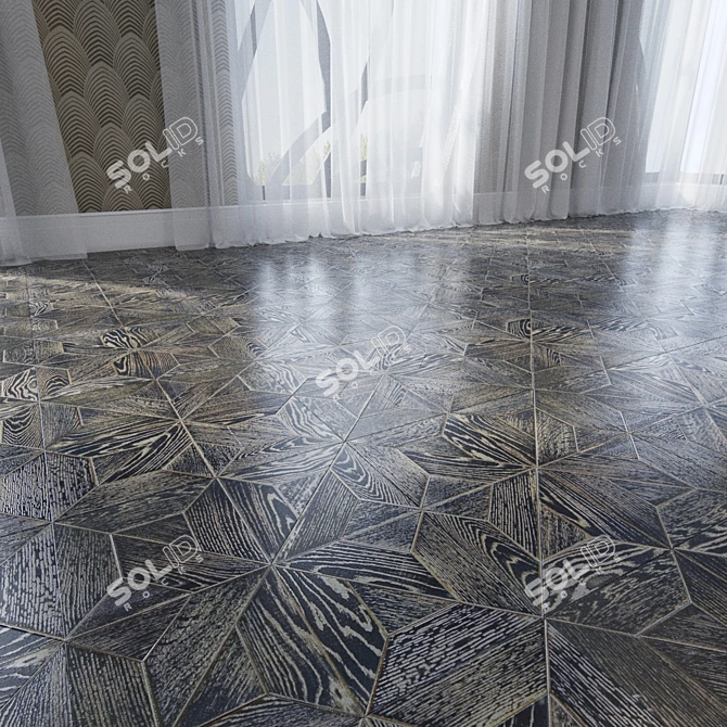 Modular Romanovsky Oak Parquet 3D model image 1