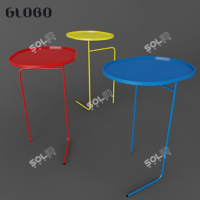 Globo Affetto Metal Side Table 3D model image 1