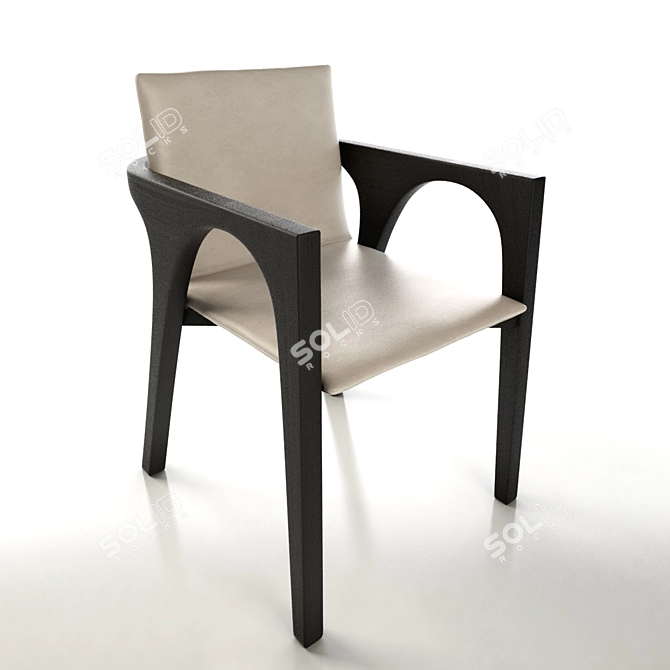 Modern Comfort Dining Chair 3D model image 2