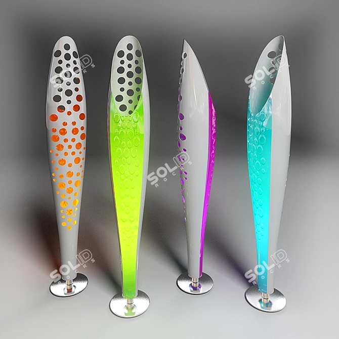 Modern Octopus Floor Lamp 3D model image 1